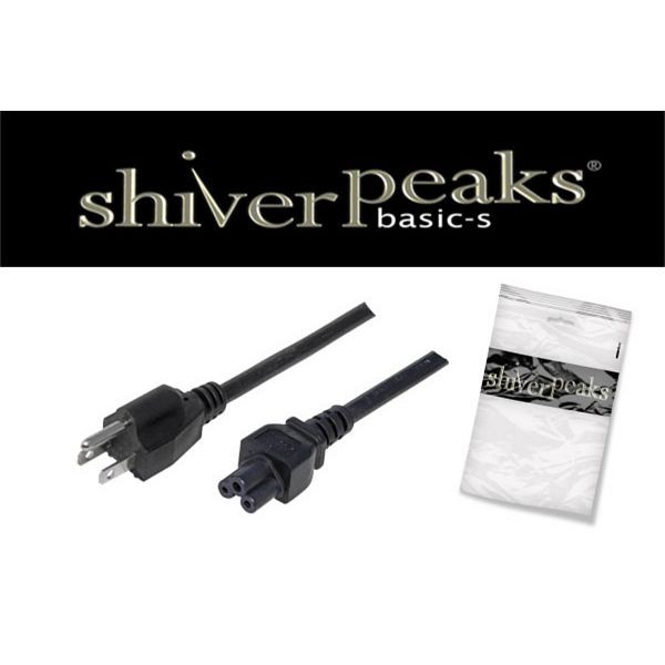 shiverpeaks BASIC-S, Netzanschlusskabel USA, Stecker an 3pol Buchse C5, schwarz, 1,8m, BSUS60001