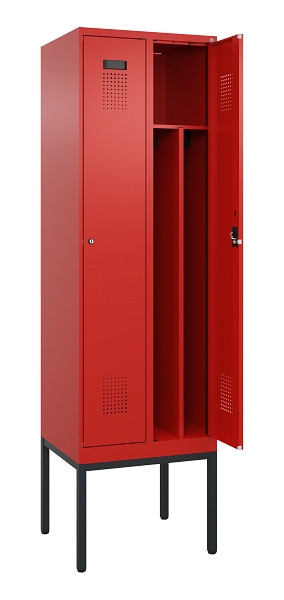 C+P Spind Evolo PLUS, Gestell, 2 Abteile, 2120x600x500mm, 3020/3020, Verschluss Zylinderschloss, 0490307-20F S10052