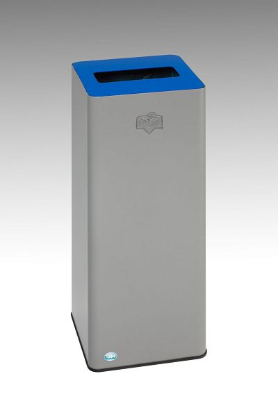 VAR Wertstoffsammelgeräte WS Quadro 79, Aufsatz enzianblau (5010), silber, 21309