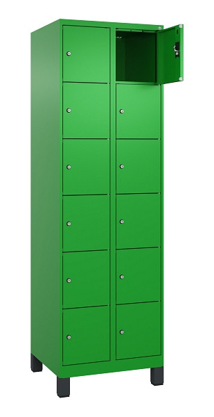 C+P Schließfachschrank Evolo PLUS, mit Füßen, 12 Fächer, 1950x600x500mm, 6037/6, 049010-206 S10026