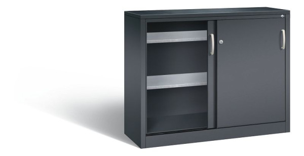 C+P Schiebetürenschrank Acurado, H1000xB1200xT400mm, Farbe: Schwarzgrau, Bügelgriff, 2046-09 S10084