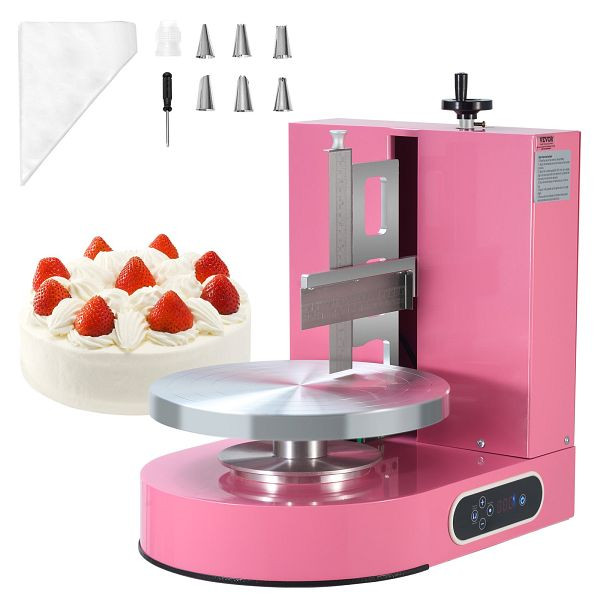 VEVOR Tortendekorationsmaschine Tortencreme-Verteilmaschine, 10,16-30,48cm Rosa, DGNYMMJ412INPBTRJV2