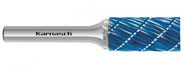 Karnasch Hartmetall-Frässtift Blue-Tec beschichtet ZYA/ HP-8 d1= 6 / l2= 18 / d2= 6 / l1= 50mm, VE: 3 Stück, 116041010