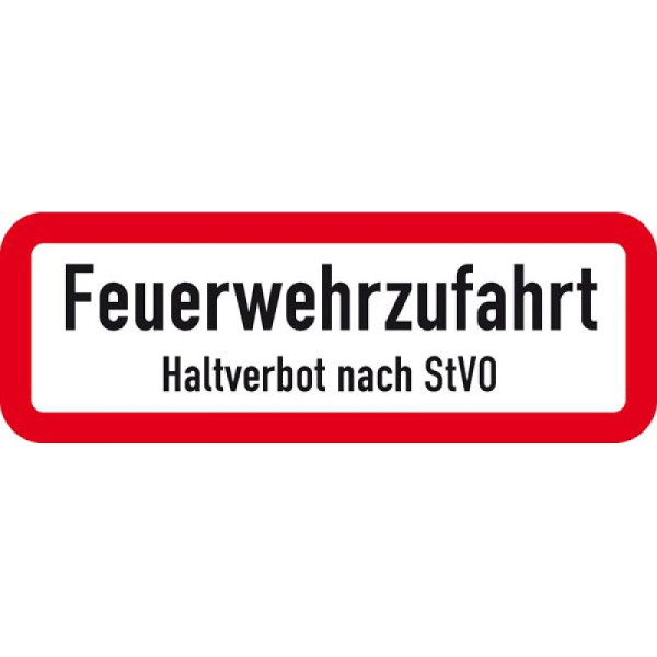 Stein HGS Feuerwehrzufahrt, Haltverbot nach StVO, 210 x 74 mm, 53.6130