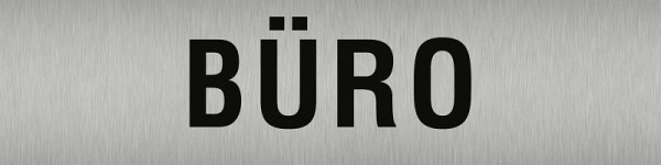 Moedel Piktogramm Büro, Edelstahl, selbstklebend, 160x40 mm, 57340
