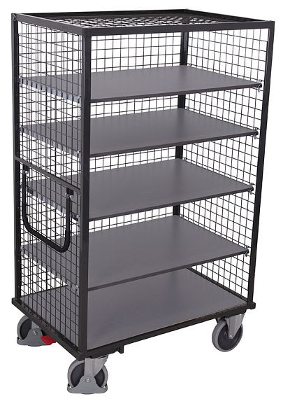 VARIOfit Etagenwagen fest verschweißt, 1.115x730x1.810mm, RAL 7016 anthrazitgrau, Ladefläche: 1.030x660mm, sw-700.410/AG