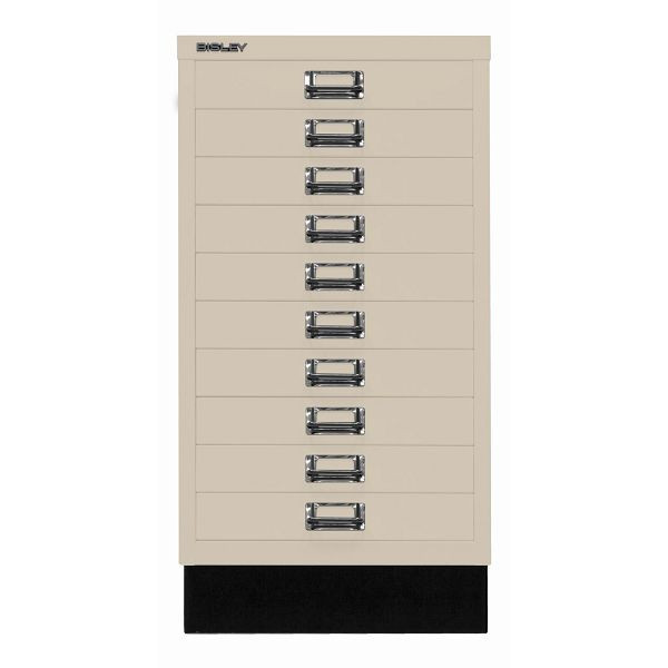 Bisley MultiDrawer™, Inkl. Sockel, DIN A3, 10 Schubladen, 643 sand, L29A310S643