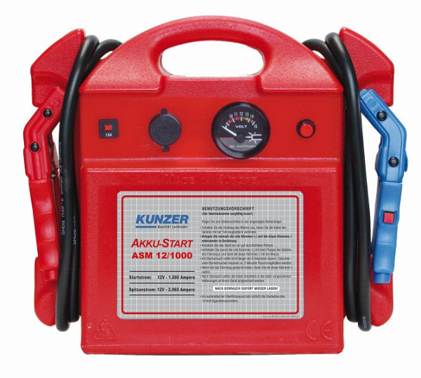 Kunzer AKKU-Start tragbar 12V 2960/1000A, ASM 12/1000, 4260174662015
