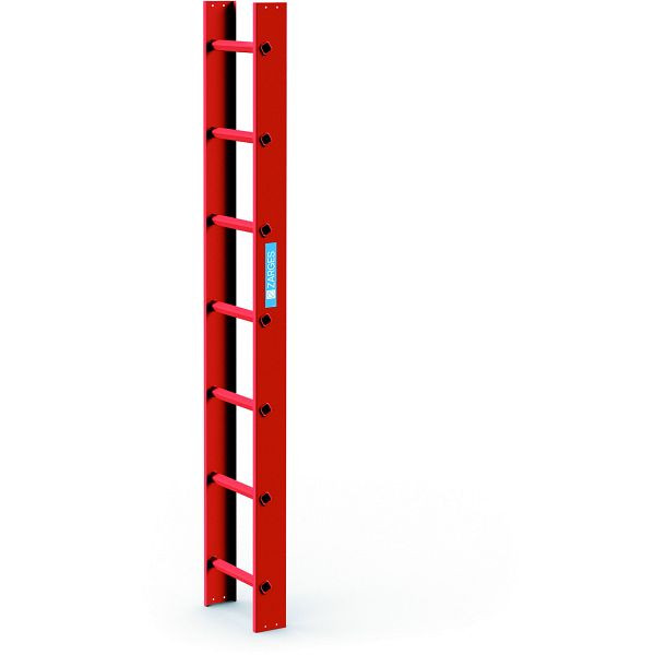 ZARGES Dachleiter 2,0 m Ziegelrot 7 Sprossen, 41391, 4003866413911