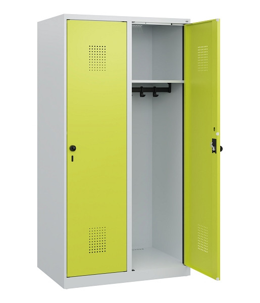 C+P Spind Evolo PLUS, 2 Abteile, 1530x800x500mm, 7035/0024, Drehriegel, 0490005-22 S10015