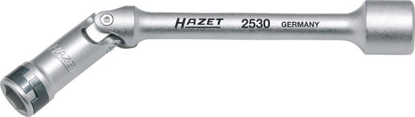Hazet Glühkerzen Steckschlüssel, Vierkant hohl 10 mm (3/8 Zoll), Außen-Sechskant-Tractionsprofil, 10 mm, 2530