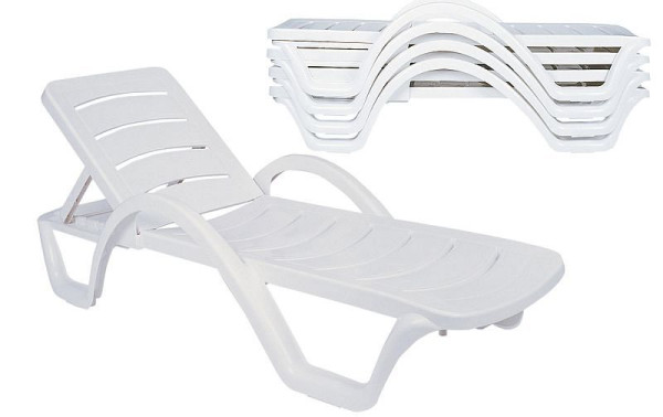 CLP 4er Set Sonnenliege Havana, weiß, 312728, 4251756405632