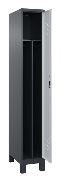 C+P Spind Evolo PLUS, mit Füßen, 1 Abteil, 1950x300x500mm, 7016/7035, Verschluss Zylinderschloss, 049010-10F S10044