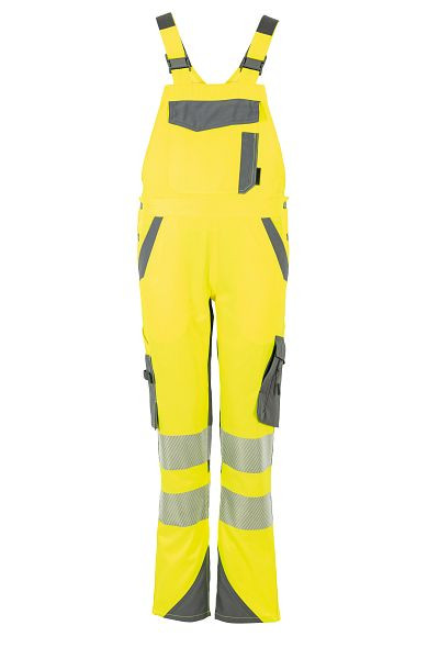 Planam Norit Warnschutz Damen Latzhose gelb/zink 36, 5936036