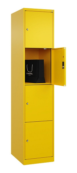 C+P Schließfachschrank Evolo PLUS, 4 Fächer, 1850x400x500mm, 1023/1023, 049000-124 S10022