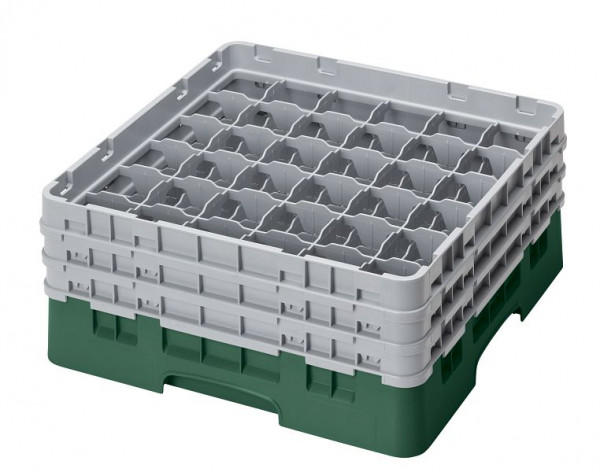 Cambro Spülkorb mit 36 Fächer Camrack® 17,4 cm Flaschengrün, 36S638119