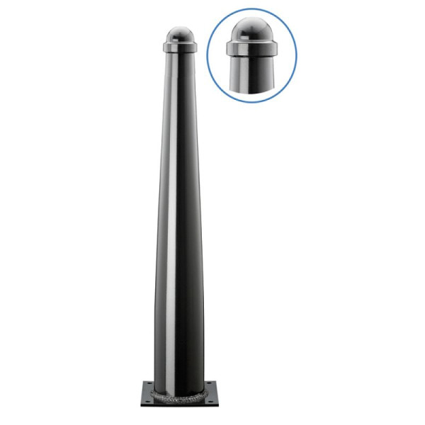 Stein HGS Stilpfosten aus Aluminium, Ø 133/75mm, konisches Rohr, zum Einbetonieren, 13372