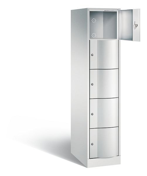 C+P XL-Schließfachschrank Resisto, H1950xB396xT640mm, Farbe: Lichtgrau, 8570-173 S10001