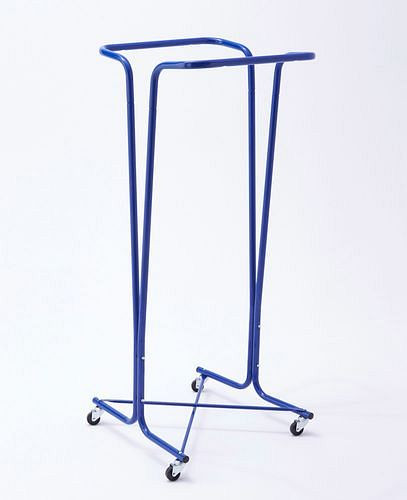 DENIOS Abfallsackhalter 400 Liter, mobil, blau, 265635, 3234640054759