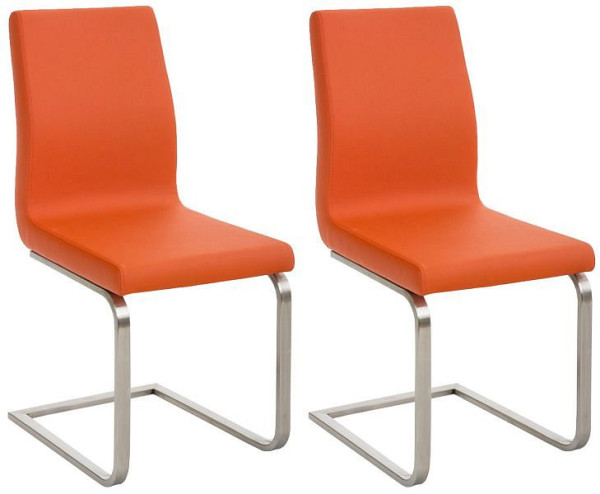 CLP 2er Set Esszimmerstühle Belfort, orange, 322815