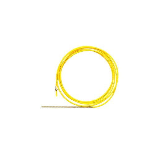 ELMAG PTFE-Seele 4,5 m 'gelb', für Alu-, Edelstahl u. Miglötdraht Ø 1,2 - 1,6 mm, mit Führungsspirale, Haltenippel&O-Ring, 54464