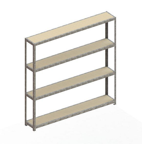 Meta SPEED - RACK Regal 2470x2500x400 mm mit Spanplatte, verzinkt, Bodenanzahl: 4, 20081128