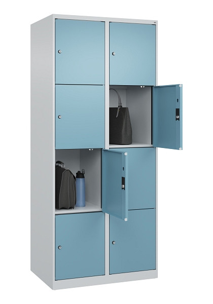 C+P Schließfachschrank Evolo PLUS, 8 Fächer, 1850x800x500mm, 7035/0010, 049000-224 S10009