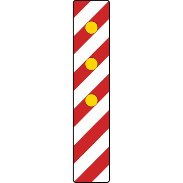 Stein HGS Warnlichtbake, linksweisend (Aufstellung rechts) Nr. 605-13, Folie Typ 1 (RA1), wbl011