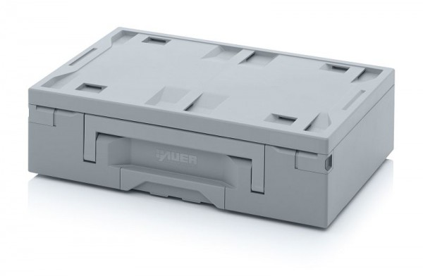 Auer Toolboxen Pro, 60 x 40 x 17,5 cm, Box hellgrau, Deckel hellgrau, TB 6416 F2