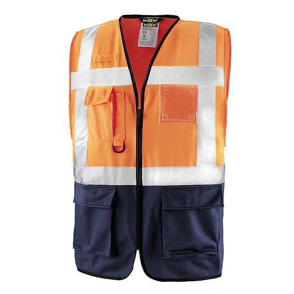 teXXor Warnschutz-Weste NEWCASTLE, Farbe: leuchtorange, Größe: L, 4210-L