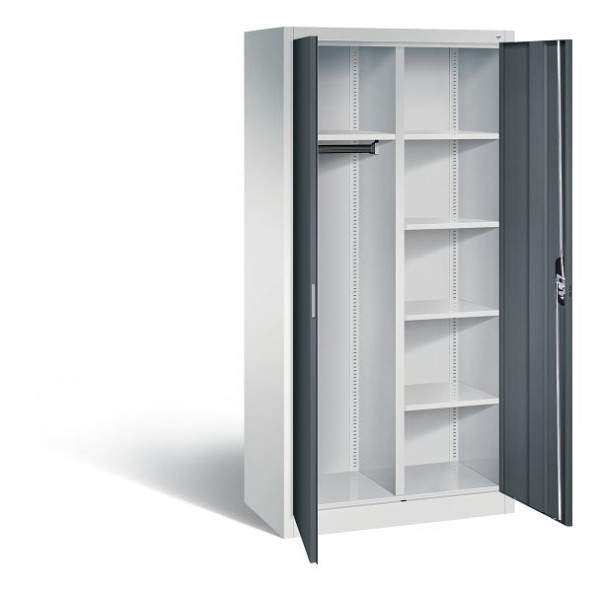 C+P Akten-/Garderobenschrank Acurado, H1950xB930xT500 mm, Grau/Anthrazit, 9280-30 S10369
