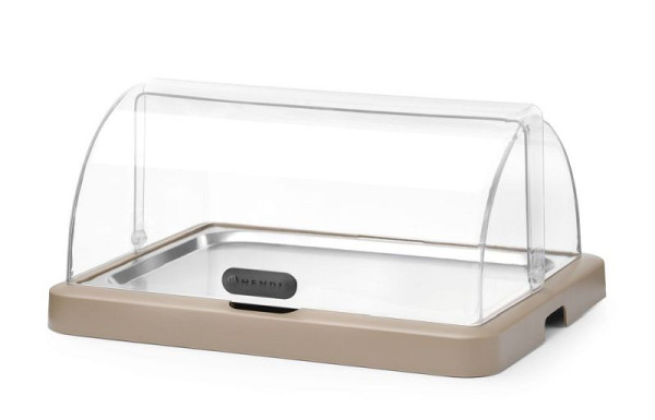 Hendi Roll-Top-Kühldisplay einzeln, beige mit 2 Kühlelementen, 871942