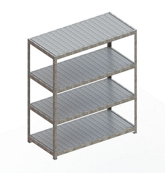 Meta SPEED - RACK Regal 1970x1700x800 mm mit Stahlpaneelen, verzinkt, Bodenanzahl: 4, 20087014