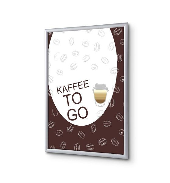 Showdown Displays Klapprahmen A4 Komplettset Kaffee To Go Deutsch, KRA4G25LPPI426
