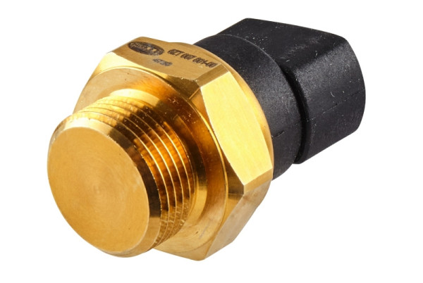 HELLA Temperaturschalter, Kühlerlüfter, 12V, 2-polig, Flachstecker, geschraubt, Schließer, 6ZT 007 801-001