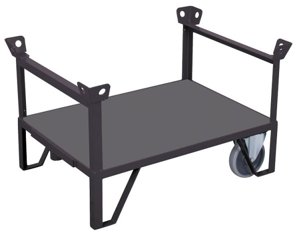 VARIOfit Rollplatte mit 2 Stirnwänden, Ladefläche: 1.000 x 700 x 310 mm (B/T/H), RAL 7016 anthrazitgrau, zu-1120/AG