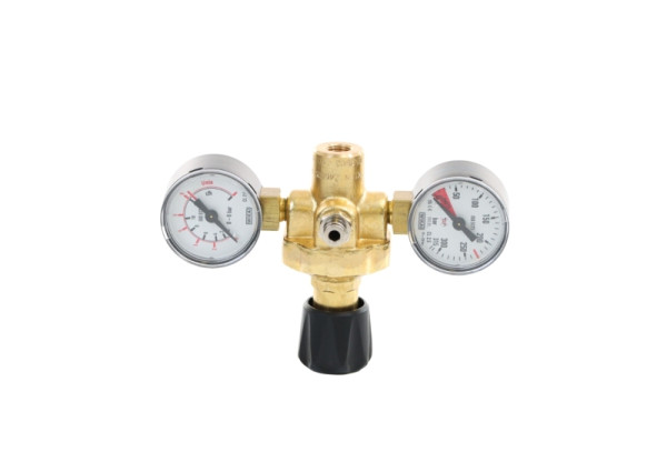 ELMAG Druckregler für Einwegflasche, mit 2 Manometer (Metallausführung), 54108