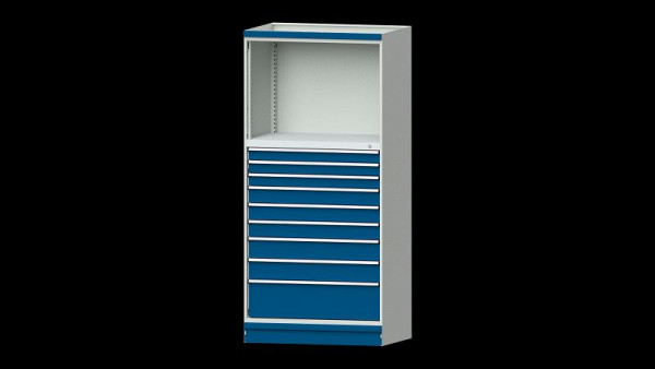 ANKE Werkbänke Basisschrank modulares Schranksystem, Modell 4006, 1015 x 720 x 2200 mm, RAL 7035/5010, 631.235