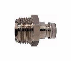 Riegler Temperier-Einstecknippel DN 6 mit Absperrventil, Außengewinde, 107937