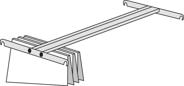 Kerkmann Pendelhefterschiene Progress 500, B 750 x T 400 mm, verzinkt, 59542500