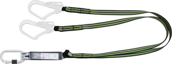 Kratos Y-Verbindungsmittel mit Falldämpfer aus Gurtband 1,80 m mit Karabiner FA5010117 und 2 x FA5020755, FA3040018