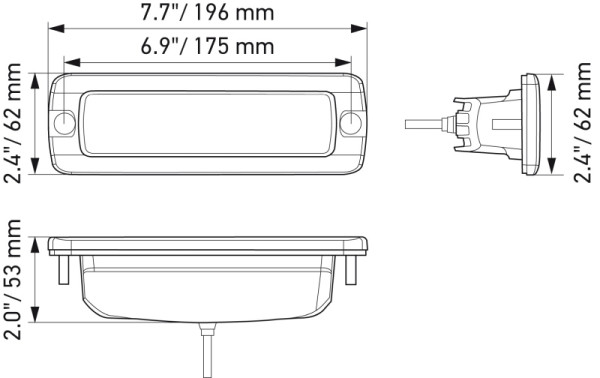 HELLA LED-Fernscheinwerfer, Black Magic Mini Lightbar 6.2", 12/24V, 1600lm, Nahfeldausleuchtung, ECE-R10, 800mm, 2-Punkt, 1FB 358 176-221