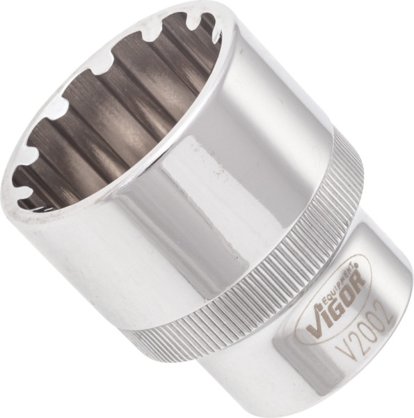 VIGOR Multiprofil Steckschlüsseleinsatz, Vierkant hohl 12,5 mm (1/2 Zoll), Multiprofil, 27 mm, VE: 10 Stück, V2002