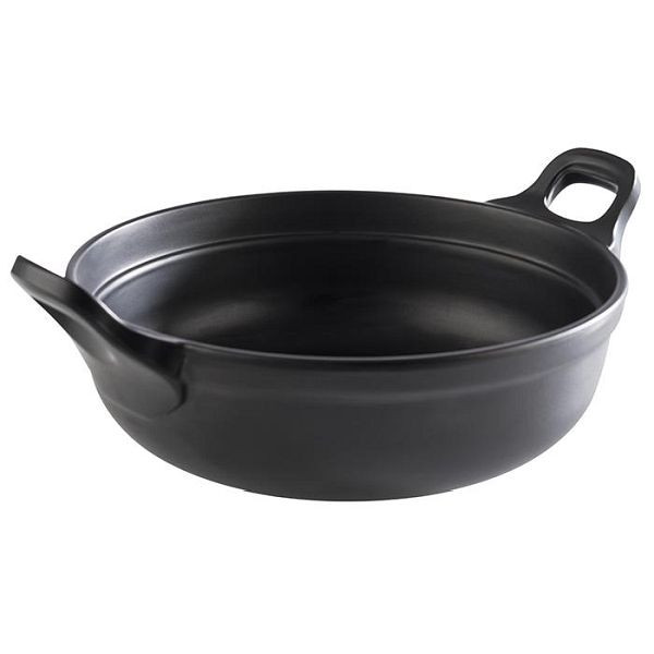 APS Schale -PADELLA-, Ø 21 cm, Höhe: 9 cm, Melamin, schwarz, mit Antirutsch-Füßchen, 1,5 Liter, 85150
