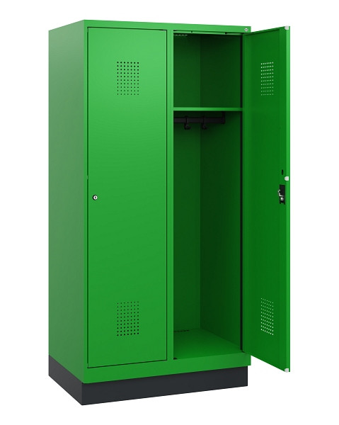 C+P Spind Evolo PLUS, Sockel, 2 Abteile, 1630x800x500mm, 6037/6037, Zylinderschloss, 0490205-22 S10053