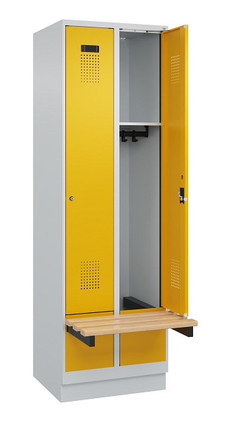 C+P Spind Evolo PLUS, 2 Abteil, 1950x600x815mm, 7035/1004, Zylinderschloss, 049040-20 S10027