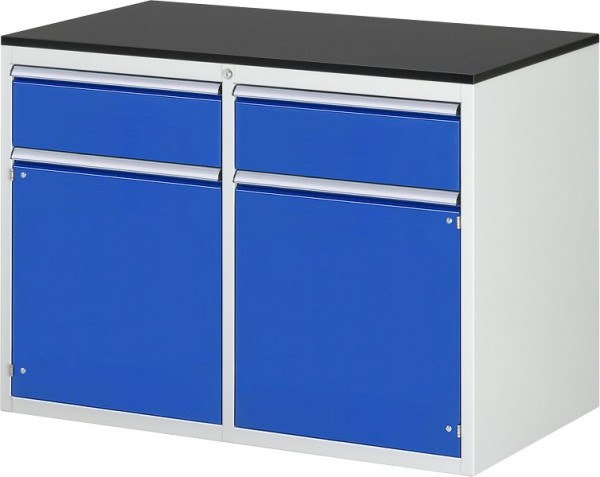 RAU Schubladenschrank 7000, B1145xT650xH820mm, li: Schublade H180mm, Flügeltür, re: Schublade H180mm, Flügeltür, melaminharzbeschichtet, 03-LL5.8.8A-M.11