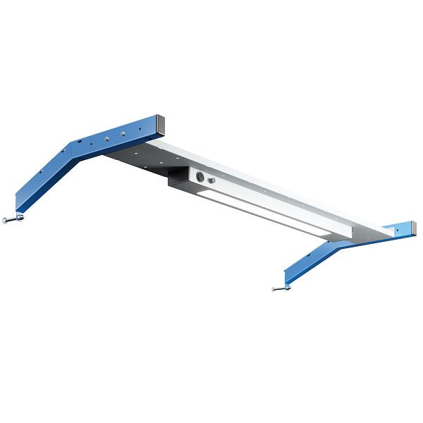 SOFAME Halterung für Tragsäulen B 1300 mm mit LUM LED Leuchte B860 mm, dimmbar, Himmelblau RAL 5015, W010080381BI