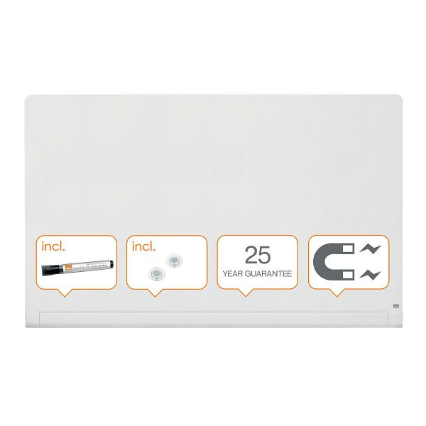Nobo Impression Pro Whiteboard Glas Widescreen 85" mit abgerundeten Ecken, 1905193