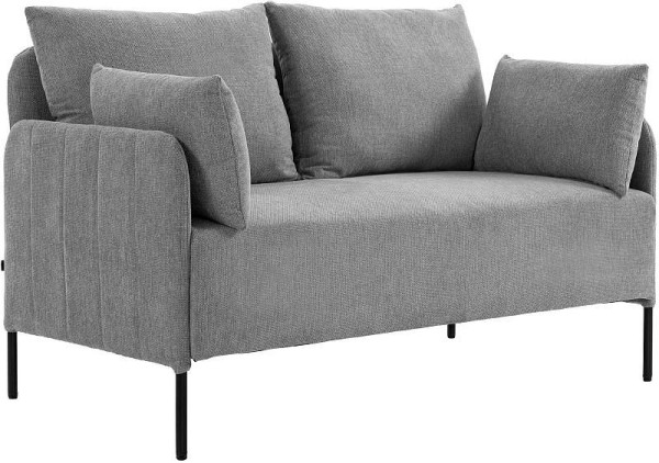 CLP Ziden Couch 2 Sitzer Stoff, hellgrau, 326883, 4255716368128